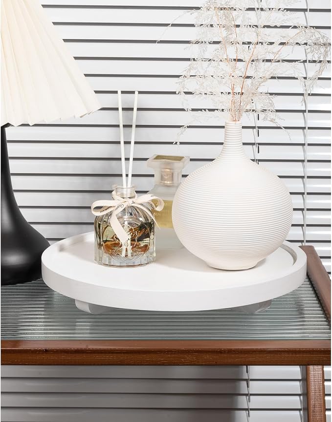 Round Decorative Tray Farmhouse Kitchen Decor Soap Dish, Lightweight, Easy Clean - Image 2