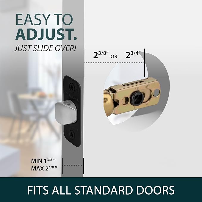 Privacy Round Latch Matte Black - Image 4
