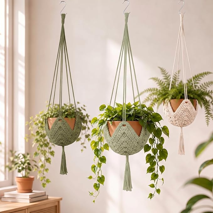 Shappy 3 Pack Boho Macrame Plant Hanger by Shappy