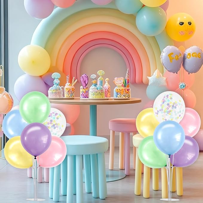 TONIFUL 4 Set Spring Macaron Balloon Stand Balloon Centerpieces - Image 4