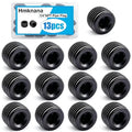 13PCS 1/4"NPT Male Pipe Plug Fitting Black Carbon Steel Pipe Plug Set Internal by Hmknana