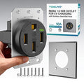 50 Amp EV Charging Receptacle/Nema 14-50 EV Outlet by YOMIUWO