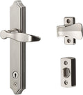 Ideal Security ML Storm Door Lever Handle Key Deadbolt 2 Post, Satin Nickel by IdealSecurityInc