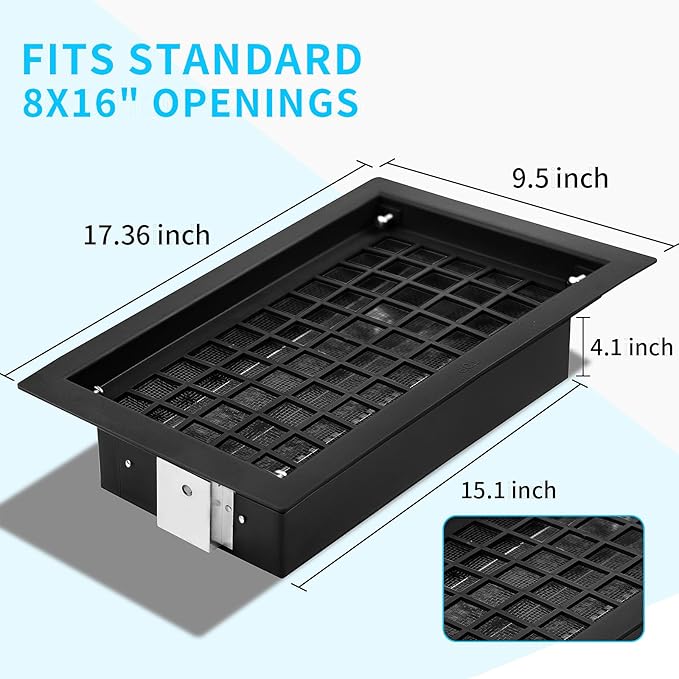Crawl Space Foundation Vent Cover Automatic 8x16 Inch - Image 2