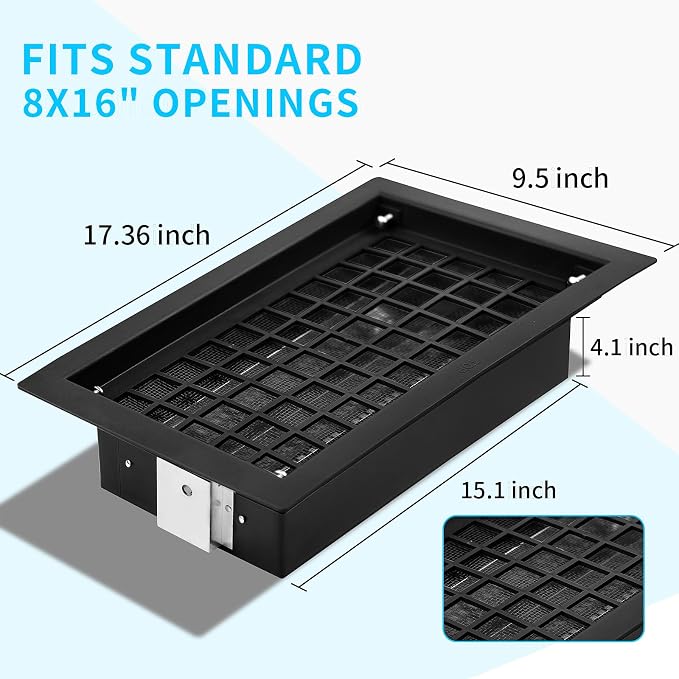 Crawl Space Foundation Vent Cover Automatic 8x16 Inch - Image 2