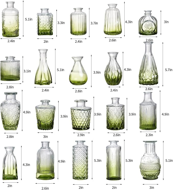Glass Bud Vase Set of 20 - Image 7