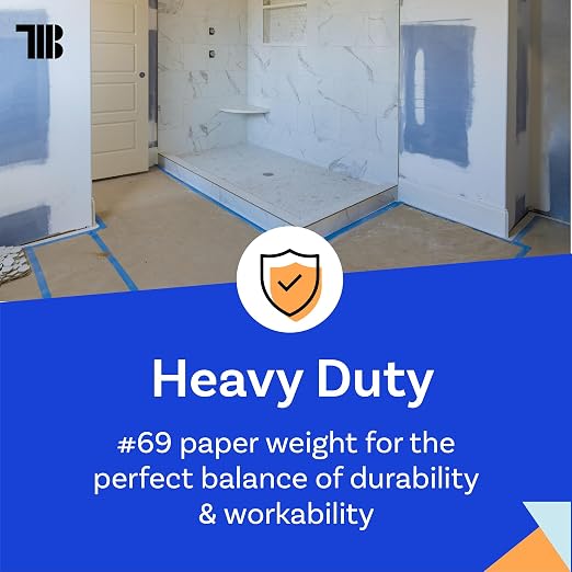 TapeManBlue Floor Protection Paper, 36 inch x 166 ft Roll, Made in USA - Image 2