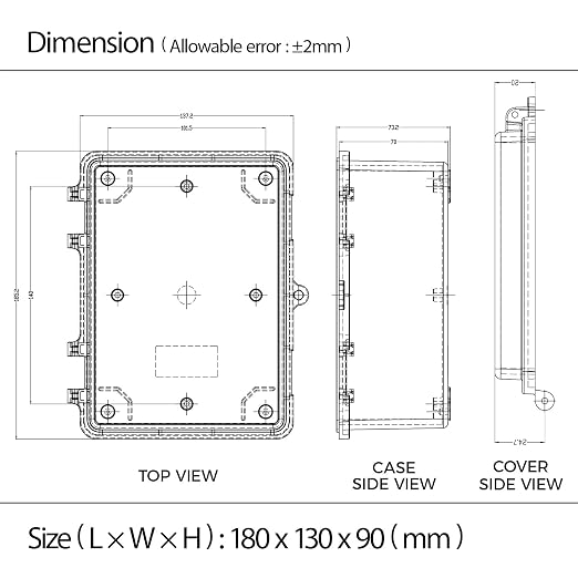 Junction Box IP67 Waterproof Electrical Box Outdoor ABS Plastic Hinged Shell - Image 7