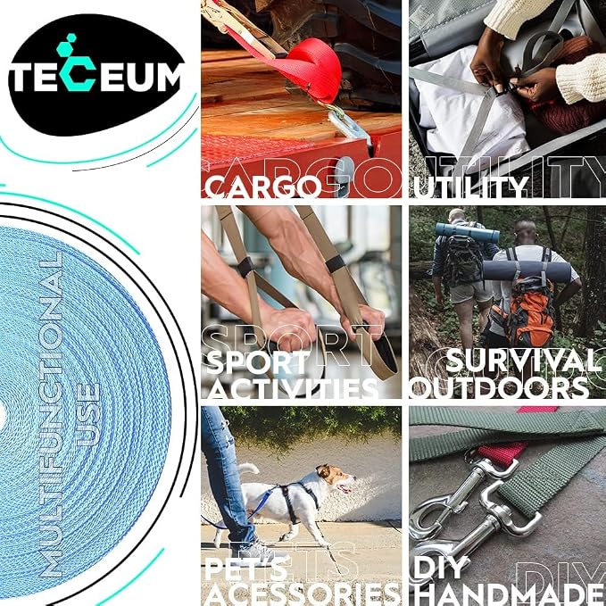 Webbing Strap, 3/4" to 2", 10-50 Yds, EDC gear, backpack repair and pet dog - Image 4