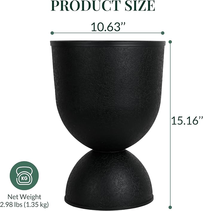 KOL Planters Flower Pots, Plastic Urn Planters - Image 6