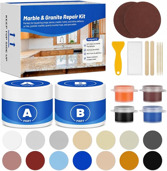 Marble and Granite Repair Kit, Quartz Granite Countertop Repair Kit by Unknown