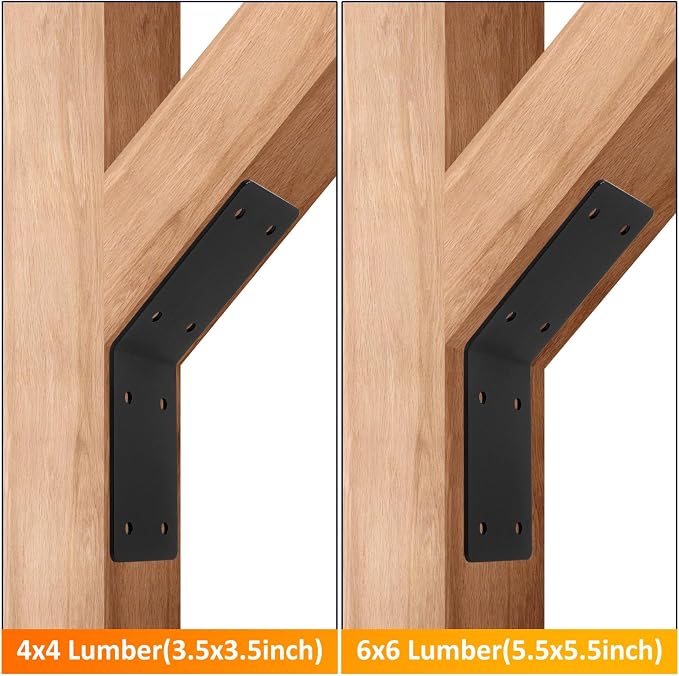 4 Pcs 5"x5"x3" 45 Degree Angle Brackets - Image 5