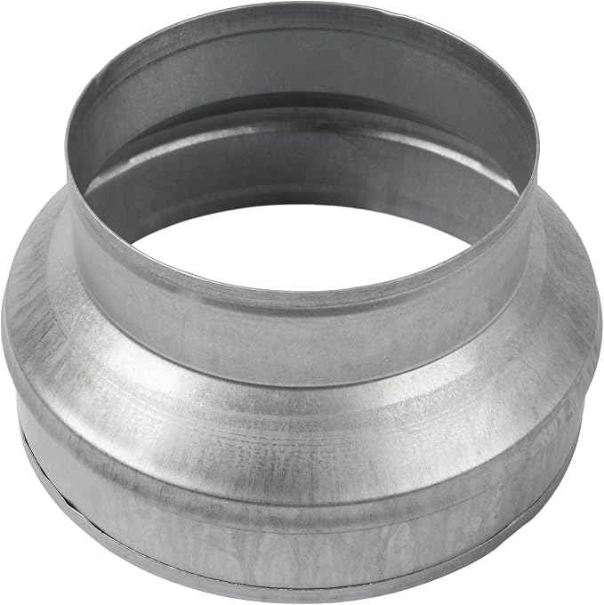 8" to 6" Inch Galvanized Steel Round Duct Reducer - Image 2