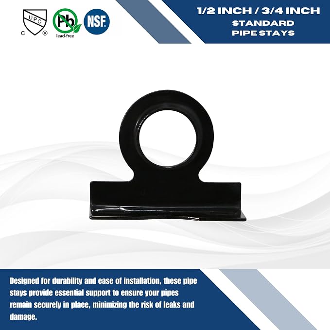 10 Pack XFITTING 1/2" IP Standard Pipe or 3/4" Copper Pex Pipe Stay Hanger - Image 5