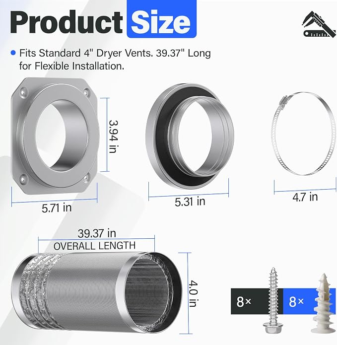Magnetic Dryer Vent MV-180 Connector Kit, 4 Inch - Image 2