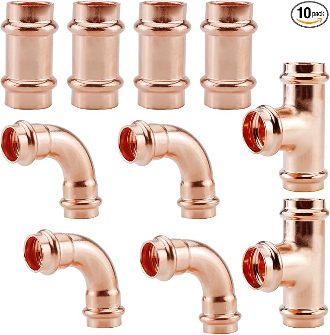 1/2" Copper Press Fittings Variety Pack by Unknown
