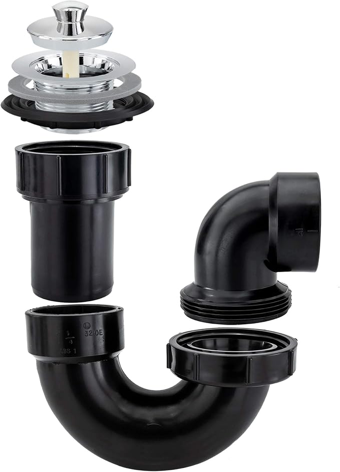 RecPro RV Shower Drain and Bathtub Drain P Trap | RV Plumbing Drain and Trap by RecPro