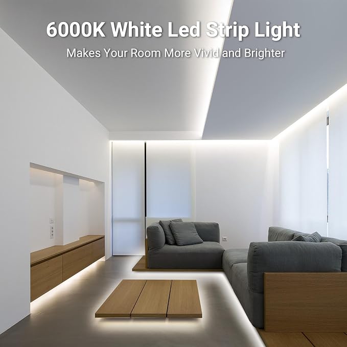 CT CAPETRONIX White LED Strip Light, 16.4 Feet 24 Volt LED Light Strip White - Image 8