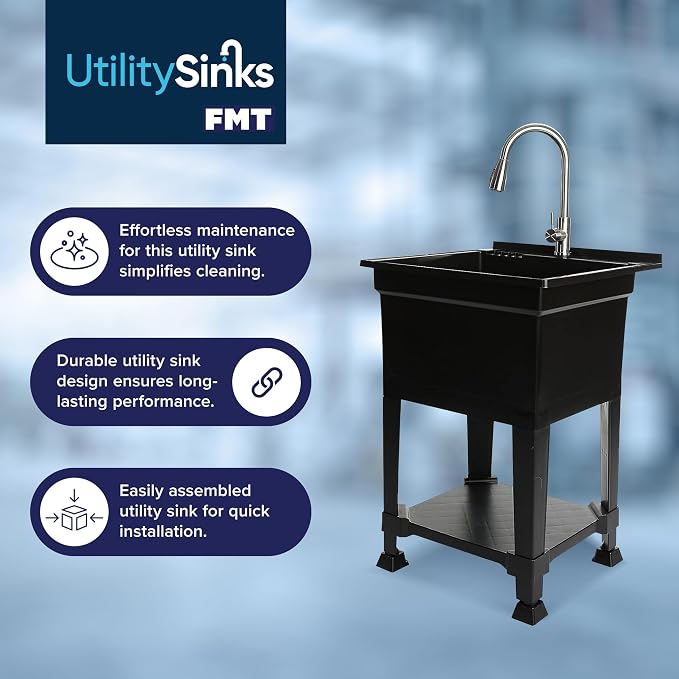 UTILITYSINKS Utility Sink Black - Image 3