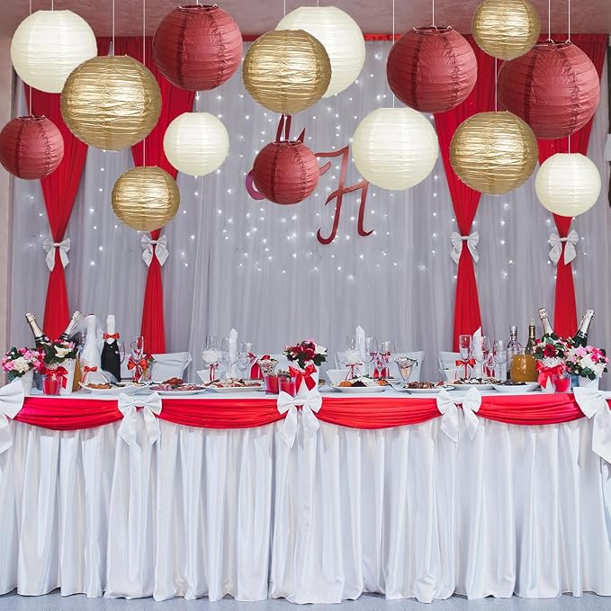 Paper Lanterns Party Decorations, Round Hanging Paper Lanterns Decorations - Image 7