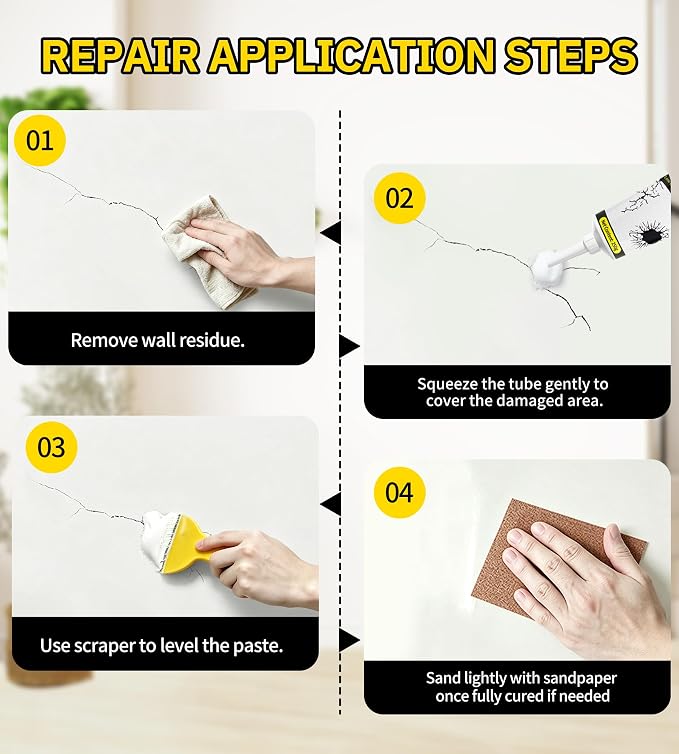 Wall Repair Kit 2 Pack, 17.64 Oz Drywall Repair Paste - Image 6