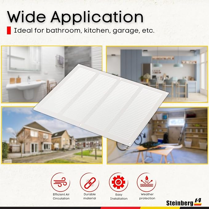 Steinberg14 White Vent Cover 14x10 - Image 4