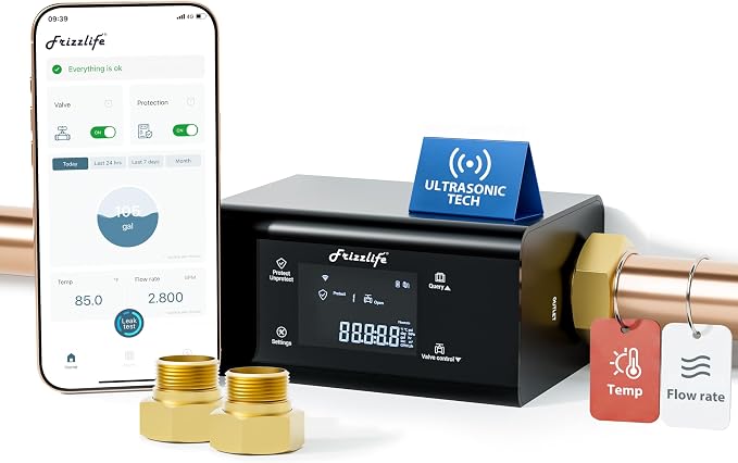 Frizzlife LP365 Smart Water Monitor and Automatic Shutoff Valve by FRIZZLIFE
