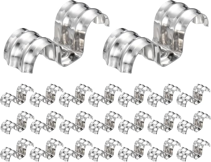 MECCANIXITY 52pcs Conduit Clamp 13/16 Inch 20mm, 2 Hole Stainless Steel Pipe by MECCANIXITY