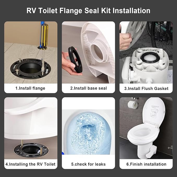 385345892 RV Toilet Seal & Floor Flange Kit - Image 5