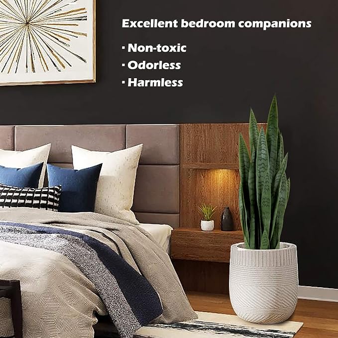 Worth Garden 3ft Artificial Snake Plant Fake Sansevieria Indoor Outdoor - Image 4