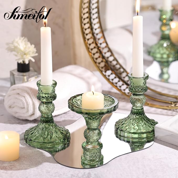 Glass Candle Holder Set of 12, Candle Stick Holder - Image 9