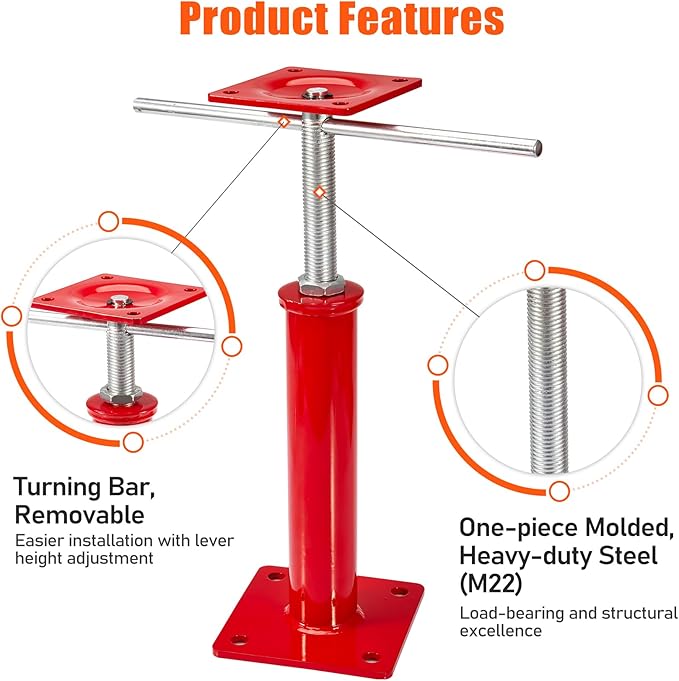2 Pack House Floor Jacks, 11023 LBS Max Load | Adjustable House Leveling Post - Image 6