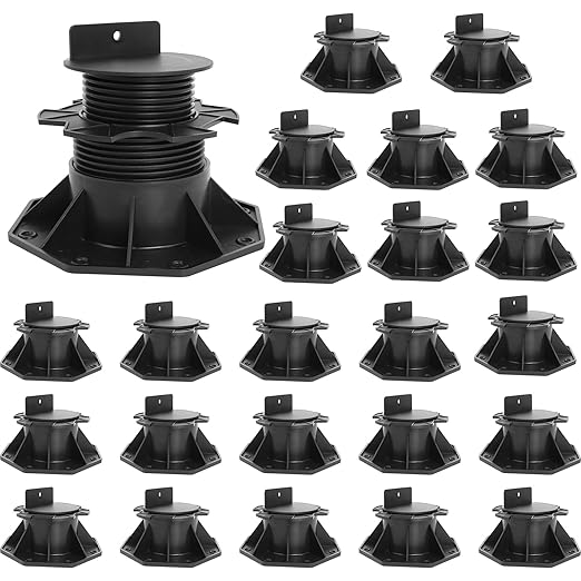 24Pack Adjustable Deck Support Pedestal, 2-3/8" to 5-1/2" Height | Deck by MCCKLE