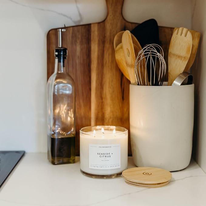 Seaside & Citrus 3 Wick Scented Candle - Image 5