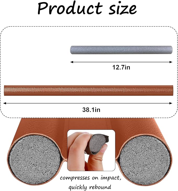 Wanheart Under Door Draft Stopper 38 Inch, Door Sweep - Image 2