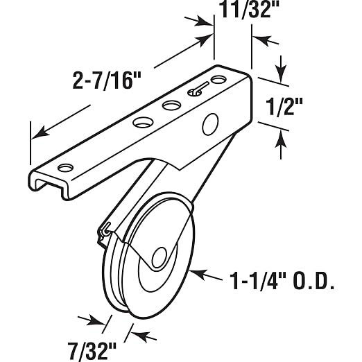 Prime-Line B 741 Sliding Screen Door Roller, 1-1/4 In., 2 Pack - Image 2