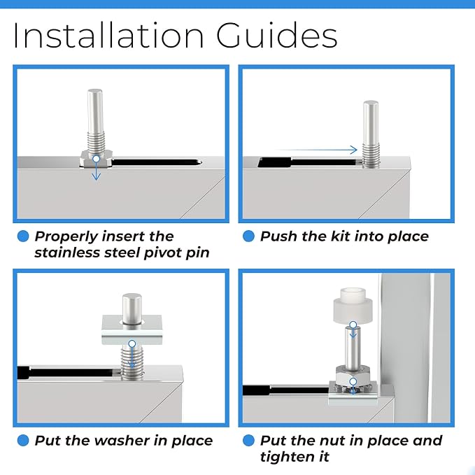 Glass Shower Door Pivot Repair Kit - Image 6