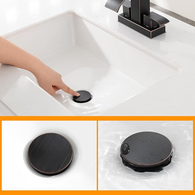 TIORIY Vessel Sink Drain Without Overflow, Plastic Bathroom Pop up Sink Drain - Image 7