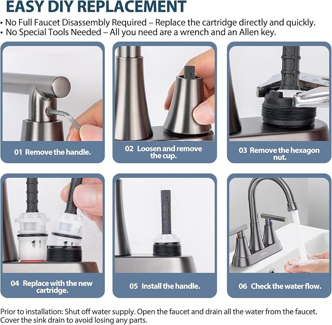 Bathroom Sink Faucet Cartridge Replacement - Image 5
