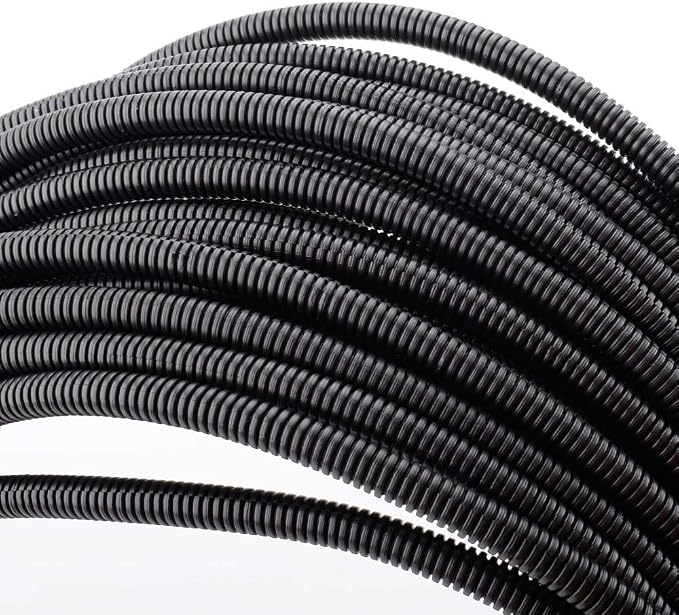ZhiYo 100 FT 1/4" Wire Loom Split Tubing Auto Wire Conduit | Flexible Cover by ZhiYo