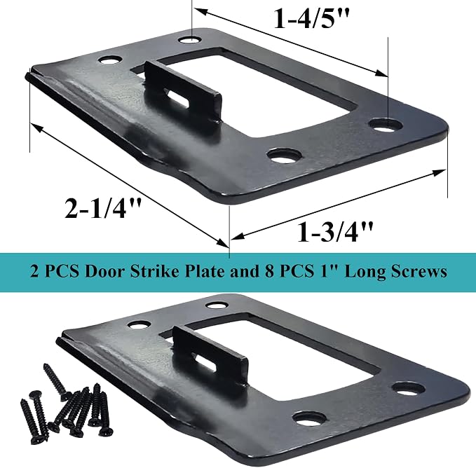 2-1/4" by 1-3/4" Door Latch Restorer Strike Plate - Image 3