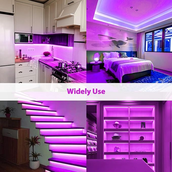 Lamomo LED Neon Lights Purple, 12V 0.39In/Cut Silicone Waterproof DIY Led Strip - Image 6