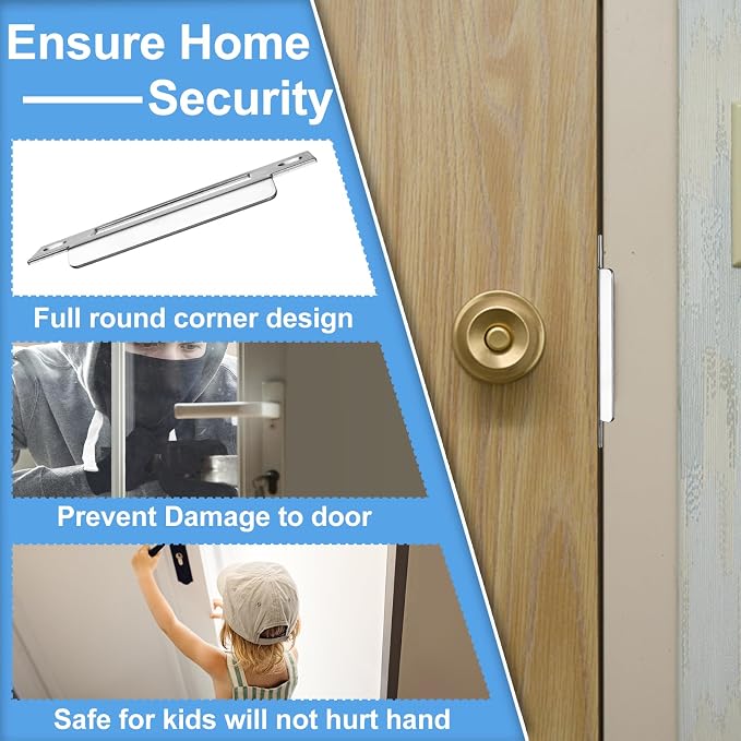 3Pcs 4-7/8" Zinc Plated Strike Plate Universal Door Strike Plate Replacement - Image 7