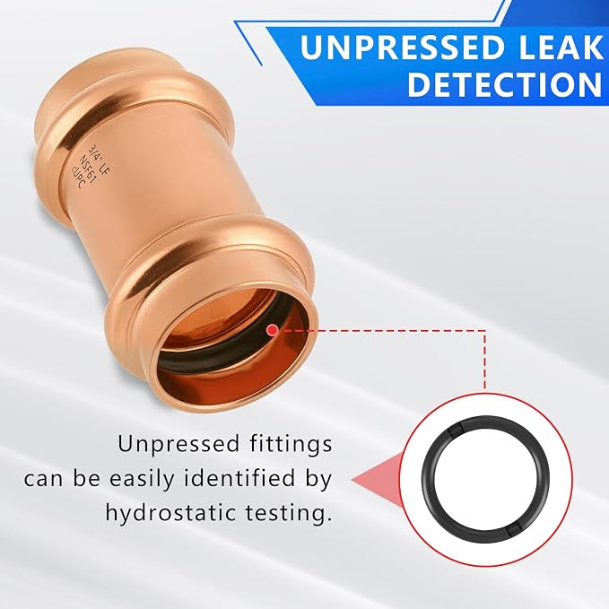 Copper Press Fittings 3/4 Inch Coupling - Image 3