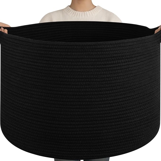OIAHOMY 115L Extra Large Blanket Basket by MasterofSpaceOptimization