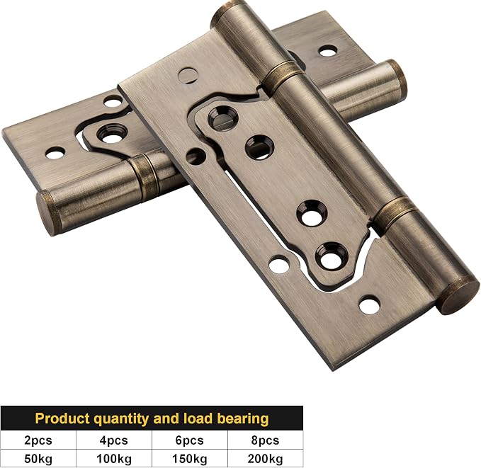 5 Inch No Mortise Door Hinges, Heavy-Duty 304 Stainless Steel Hinges - Image 6
