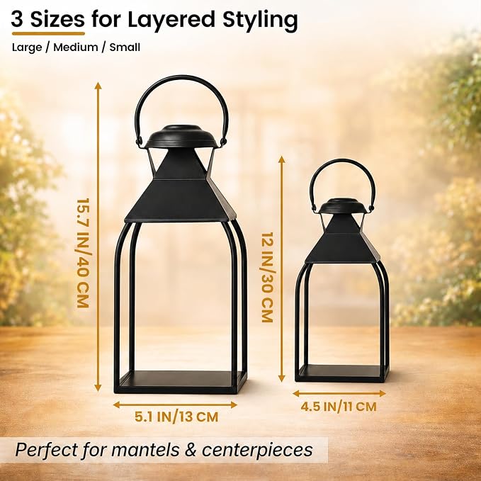 Decorative Metal Lanterns Indoor Outdoor, Wedding & Christmas, Party Decoration - Image 2