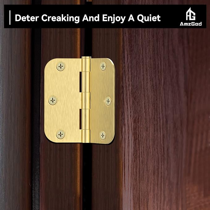Door Hinges Satin Brass - Image 3