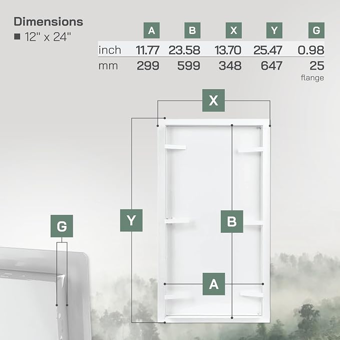 Vent Systems Access Panel for Drywall 12 x 24 Inch - Image 2