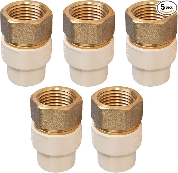 Midline Valve CSDQG012-OM-5 Female x CPVC Adapter Transition Pipe Fitting; by MidlineValve